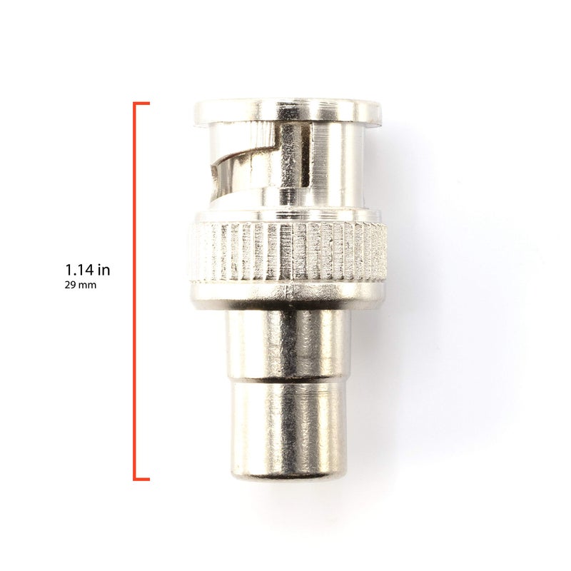 THE CIMPLE CO BNC to RCA Male to Female Adapter Pack, 10 Pieces, Metallic Silver - Image 3